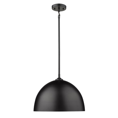 Zoey Large Pendant in Matte Black with Matte Black Shade - Matte Black / Matte Black / Black - Golden Lighting