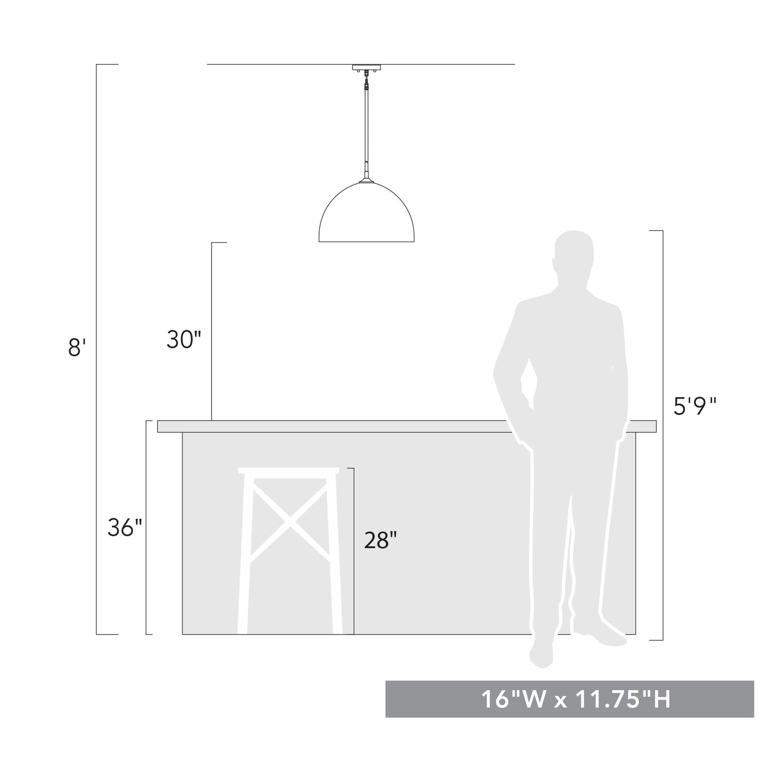 Zoey 1-light 16in Pendant in Olympic Gold and Matte Black Shades - - Golden Lighting