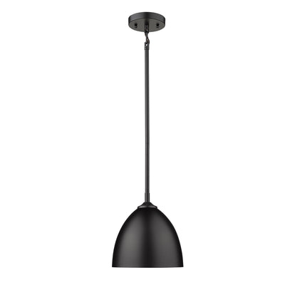 Zoey 1-light 9in Pendant in Matte Black - - Golden Lighting