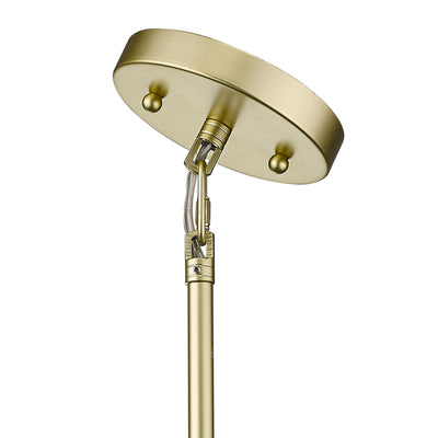 Zoey 1-light 9in Pendant in Olympic Gold and Matte Black Shade - - Golden Lighting
