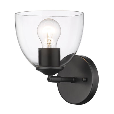 Golden Lighting Roxie 1-light Wall Sconce in Matte Black - - Golden Lighting