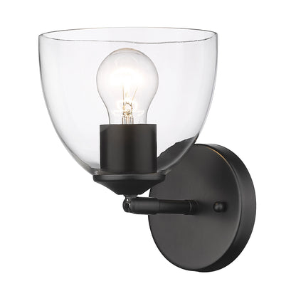 Golden Lighting Roxie 1-light Wall Sconce in Matte Black - - Golden Lighting