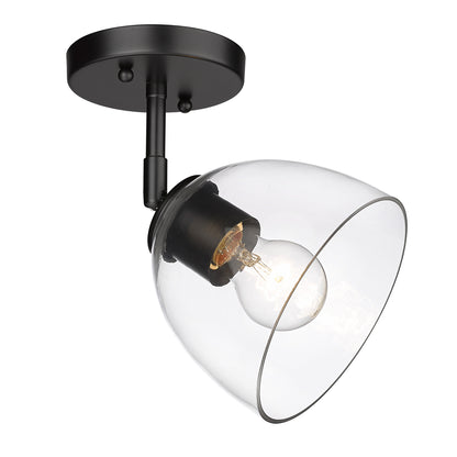 Golden Lighting Roxie 1-light Wall Sconce in Matte Black - - Golden Lighting