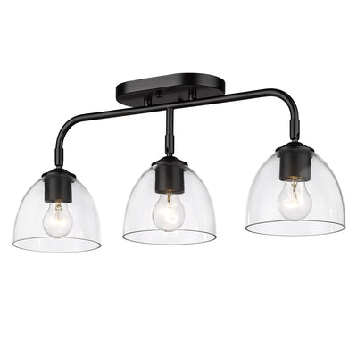 Golden Lighting Roxie 3-light Vanity in Matte Black - - Golden Lighting