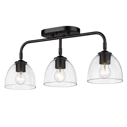 Golden Lighting Roxie 3-light Vanity in Matte Black - - Golden Lighting