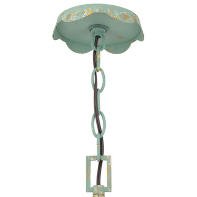 Golden Lighting Cheshire 6-light Chandelier in Antique Teal - - Golden Lighting