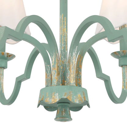 Golden Lighting Cheshire 6-light Chandelier in Antique Teal - - Golden Lighting