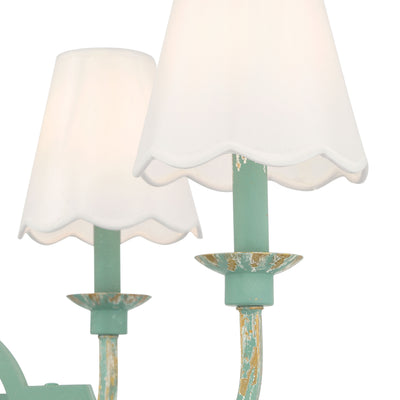 Golden Lighting Cheshire 6-light Chandelier in Antique Teal - - Golden Lighting