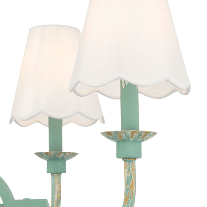 Golden Lighting Cheshire 6-light Chandelier in Antique Teal - - Golden Lighting