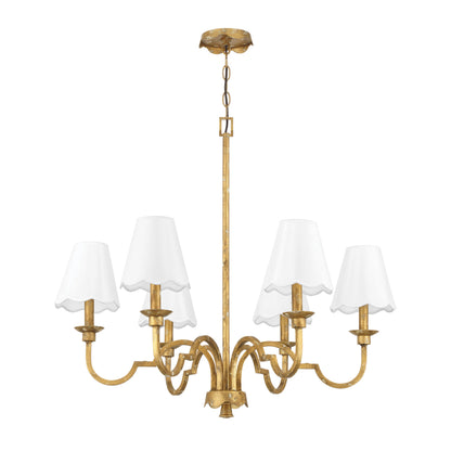 Golden Lighting Cheshire 6-light Chandelier in Vintage Gold - - Golden Lighting