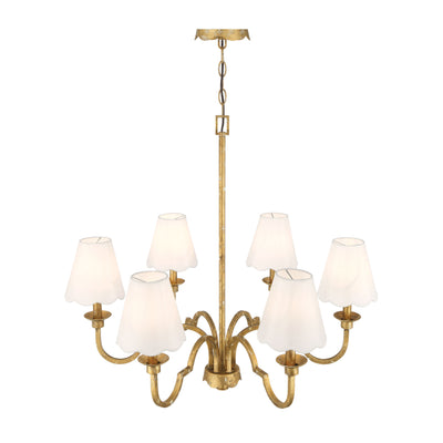 Golden Lighting Cheshire 6-light Chandelier in Vintage Gold - - Golden Lighting