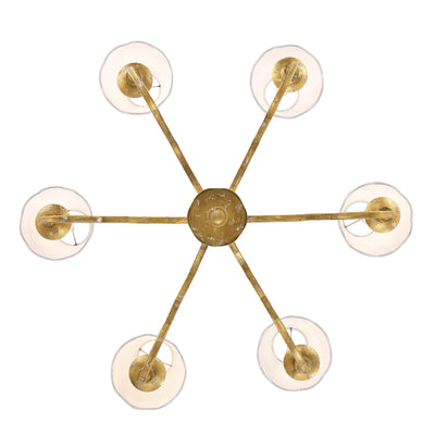 Golden Lighting Cheshire 6-light Chandelier in Vintage Gold - - Golden Lighting