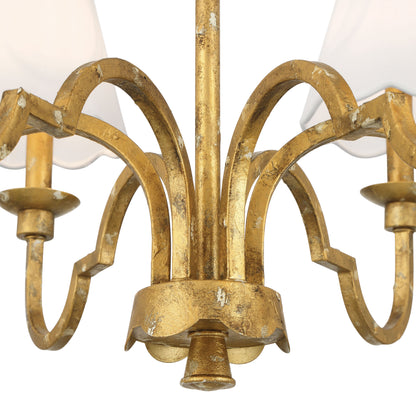 Golden Lighting Cheshire 6-light Chandelier in Vintage Gold - - Golden Lighting