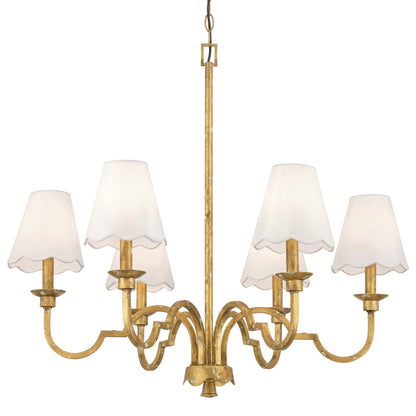 Golden Lighting Cheshire 6-light Chandelier in Vintage Gold