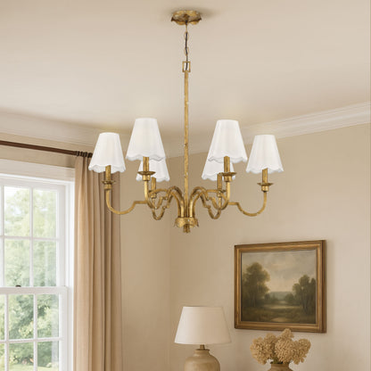 Golden Lighting Cheshire 6-light Chandelier in Vintage Gold