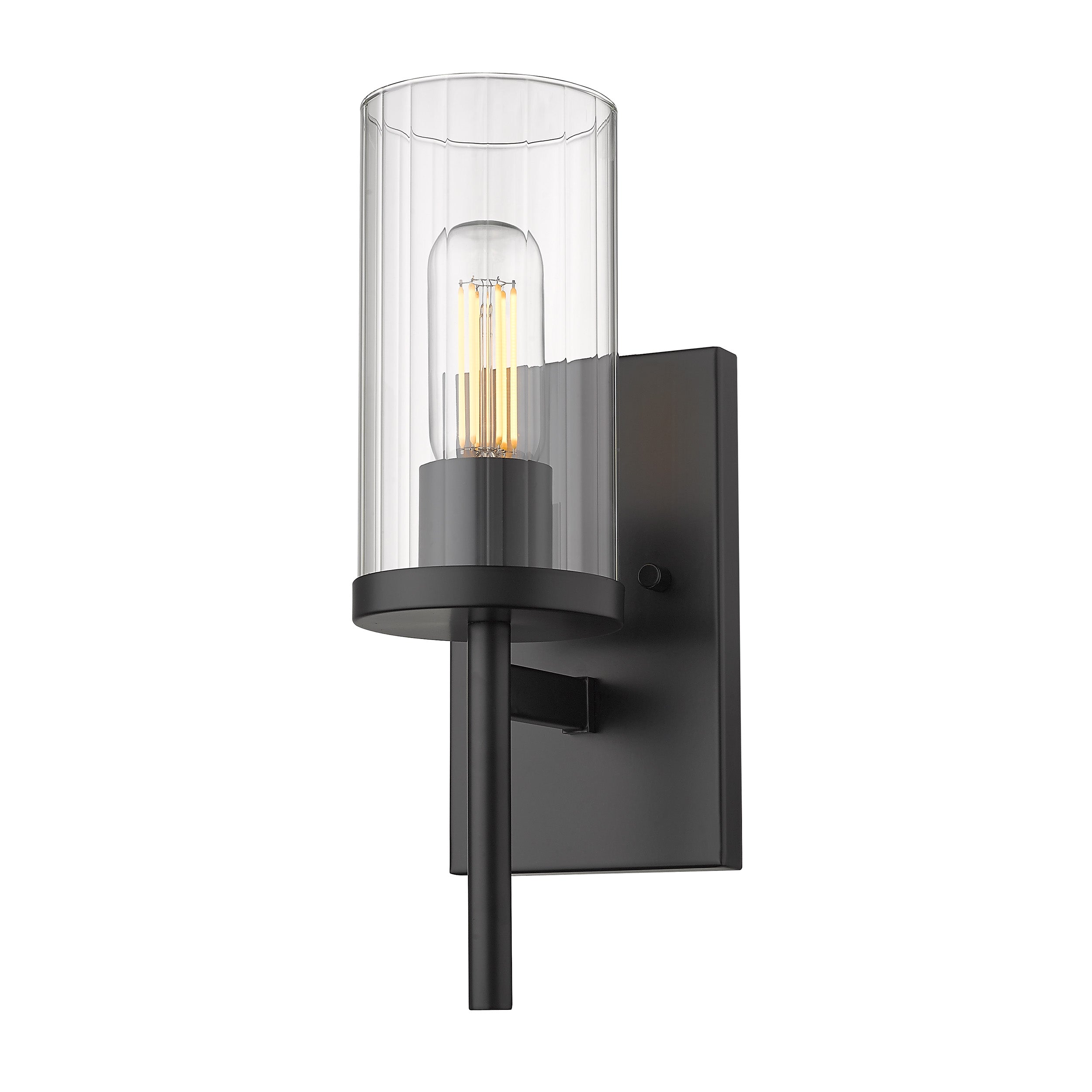 Golden Lighting Winslett 1-light Wall Sconce in Matte Black - - Golden Lighting