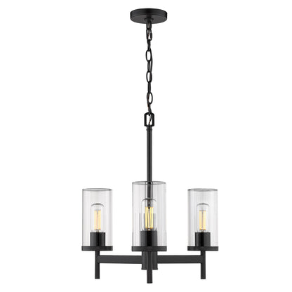 Golden Lighting Winslett 3-light Chandelier in Matte Black - - Golden Lighting