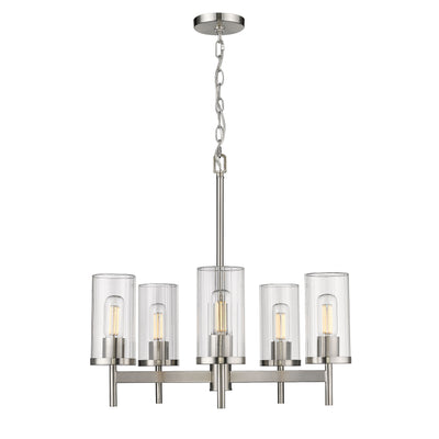 Golden Lighting Winslett 5-light Chandelier in Pewter - - Golden Lighting