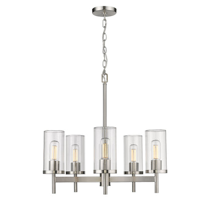 Golden Lighting Winslett 5-light Chandelier in Pewter - - Golden Lighting
