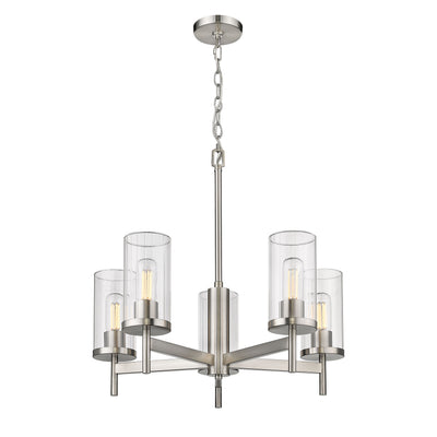 Golden Lighting Winslett 5-light Chandelier in Pewter - - Golden Lighting