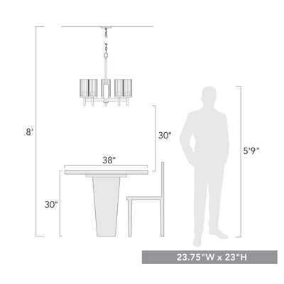 Golden Lighting Winslett 5-light Chandelier in Matte Black - - Golden Lighting