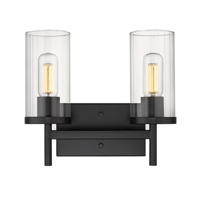 Golden Lighting Winslett 2-light Vanity in Matte Black - - Golden Lighting