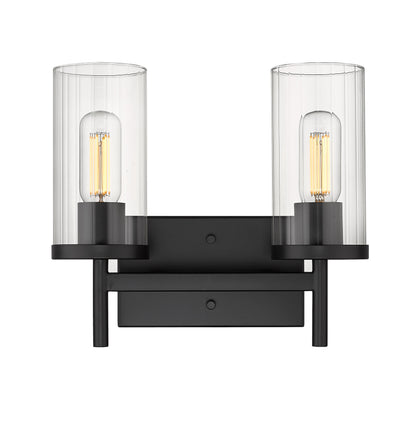 Golden Lighting Winslett 2-light Vanity in Matte Black - - Golden Lighting