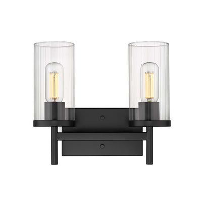 Golden Lighting Winslett 2-light Vanity in Matte Black - - Golden Lighting