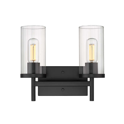 Golden Lighting Winslett 2-light Vanity in Matte Black - - Golden Lighting