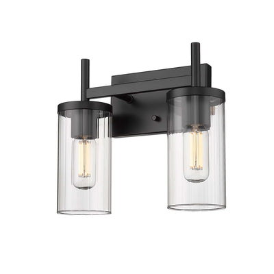 Golden Lighting Winslett 2-light Vanity in Matte Black - - Golden Lighting