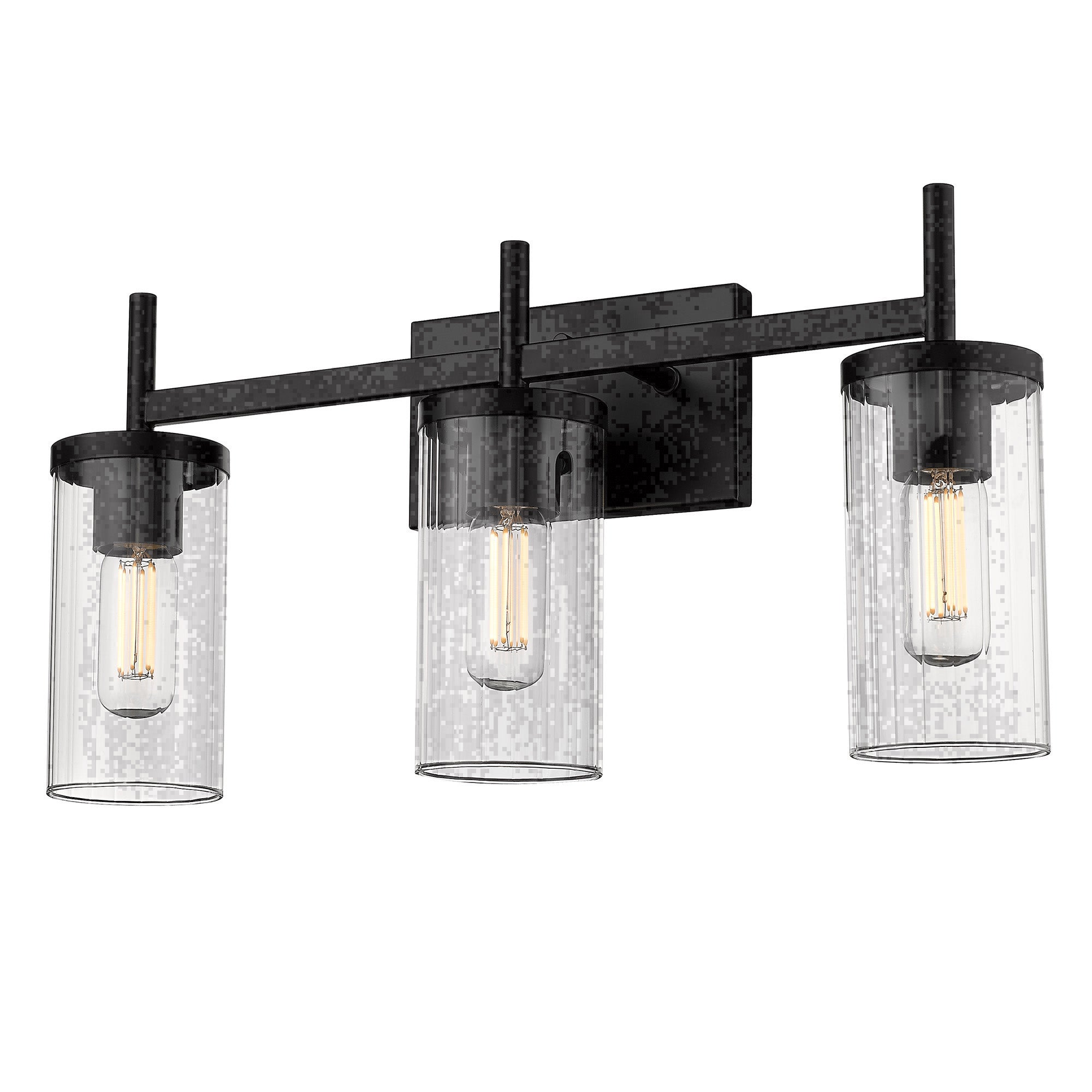 Golden Lighting Winslett 3-light Vanity in Matte Black - - Golden Lighting