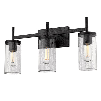 Golden Lighting Winslett 3-light Vanity in Matte Black - - Golden Lighting