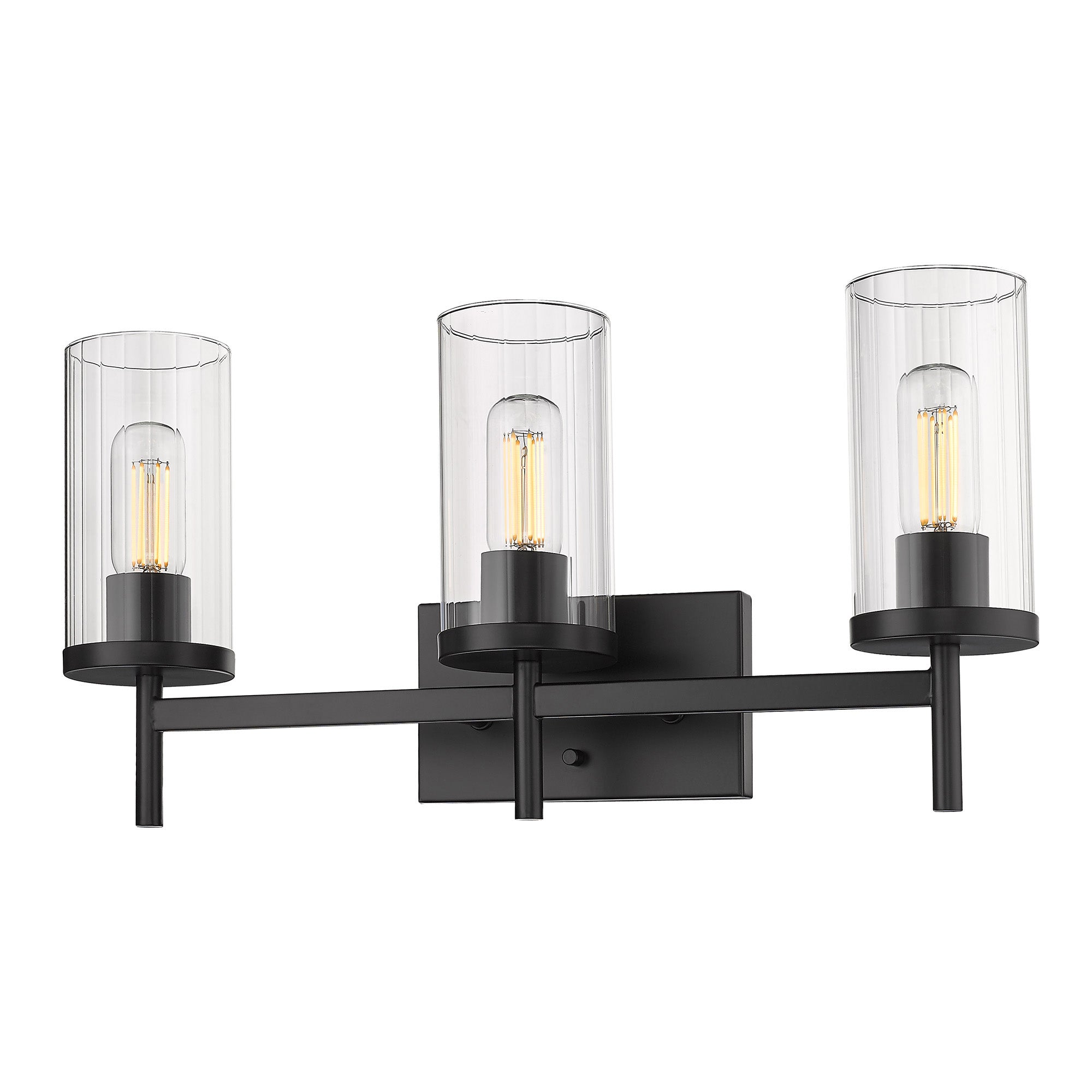 Golden Lighting Winslett 3-light Vanity in Matte Black - Default Title - Golden Lighting