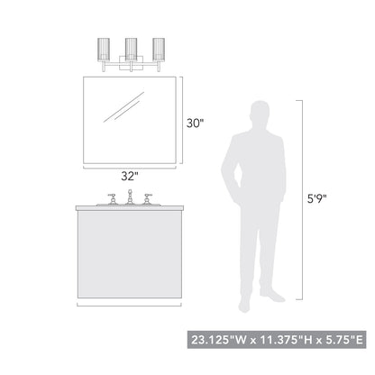 Golden Lighting Winslett 3-light Vanity in Pewter - - Golden Lighting