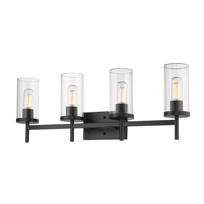 Golden Lighting Winslett 4-light Vanity in Matte Black
