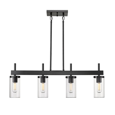Golden Lighting Winslett 4-light Island Light in Matte Black - - Golden Lighting