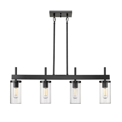 Golden Lighting Winslett 4-light Island Light in Matte Black - - Golden Lighting