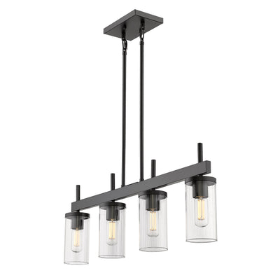 Golden Lighting Winslett 4-light Island Light in Matte Black - - Golden Lighting