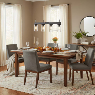 Golden Lighting Winslett 4-light Island Light in Matte Black - - Golden Lighting