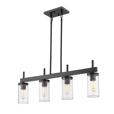 Golden Lighting Winslett 4-light Island Light in Matte Black - - Golden Lighting
