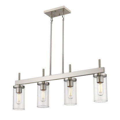Golden Lighting Winslett 4-light Island Light in Pewter