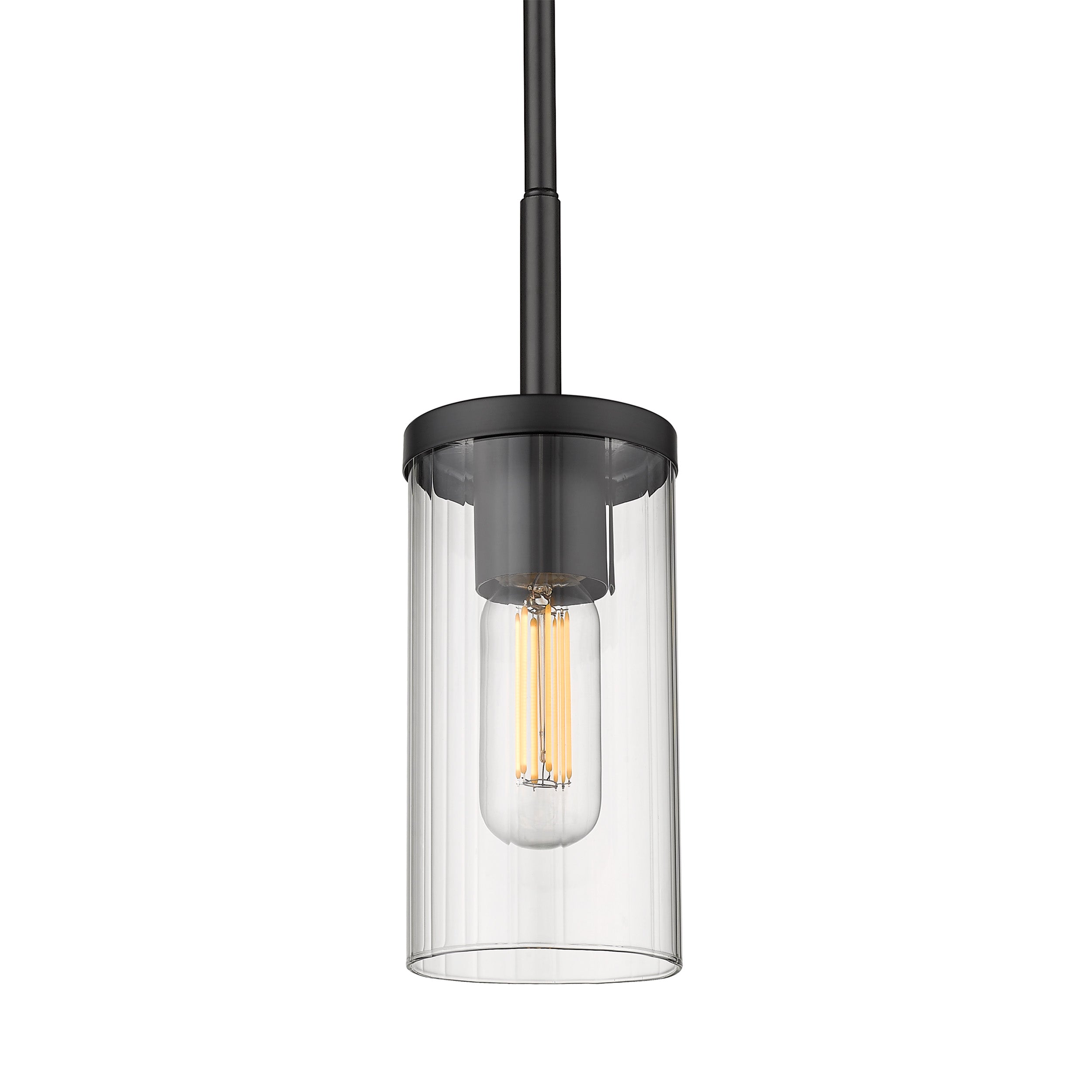 Golden Lighting Winslett 1-light Pendant in Matte Black - Default Title - Golden Lighting