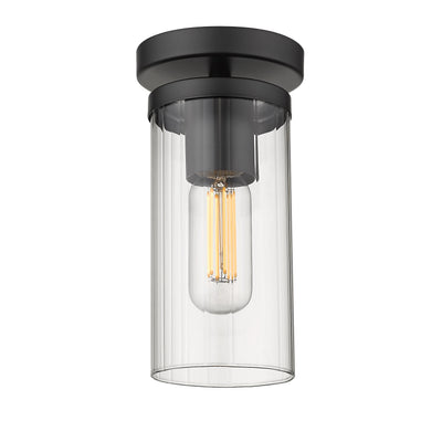 Golden Lighting Winslett 1-light Semi-Flush Mount in Matte Black - - Golden Lighting
