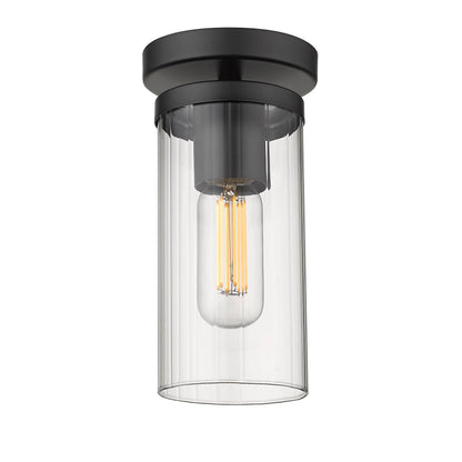 Golden Lighting Winslett 1-light Semi-Flush Mount in Matte Black - - Golden Lighting