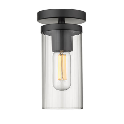 Golden Lighting Winslett 1-light Semi-Flush Mount in Matte Black - - Golden Lighting