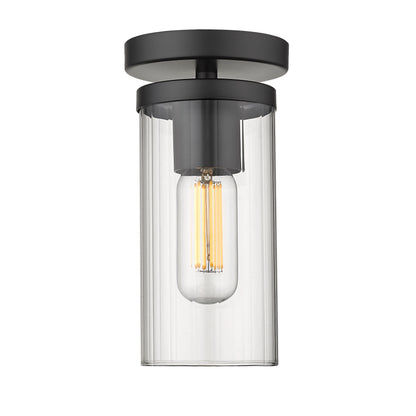 Golden Lighting Winslett 1-light Semi-Flush Mount in Matte Black - - Golden Lighting