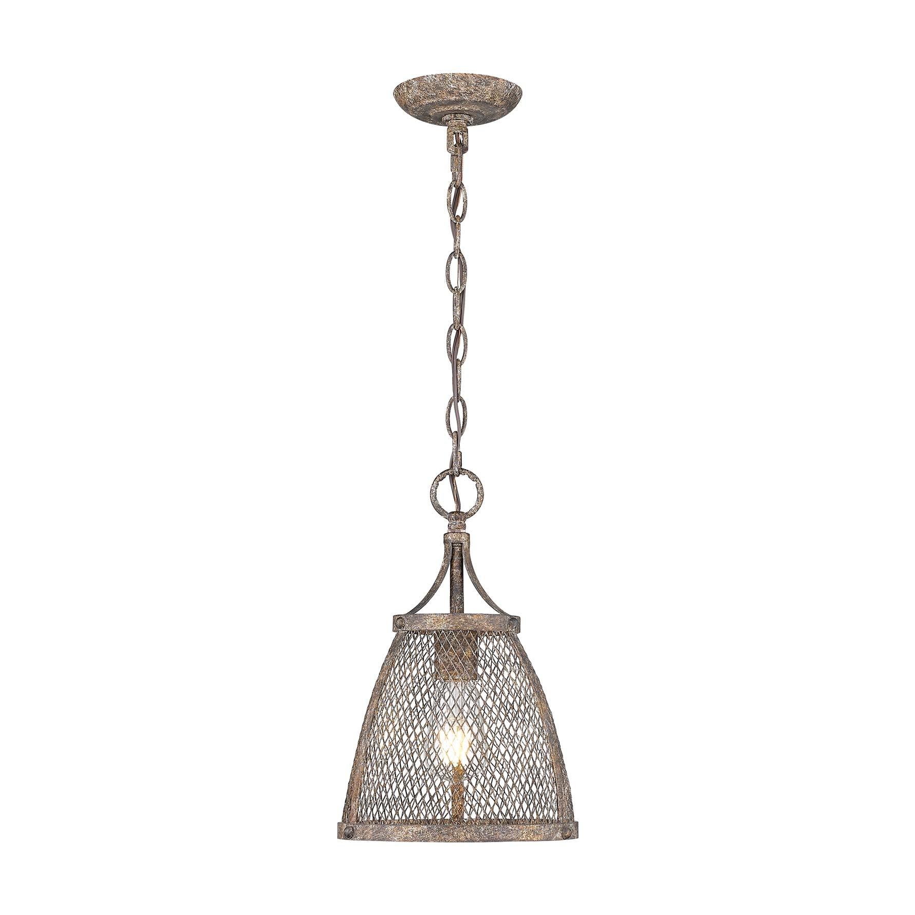 Calgary 1-light Pendant in Pebbled Rust