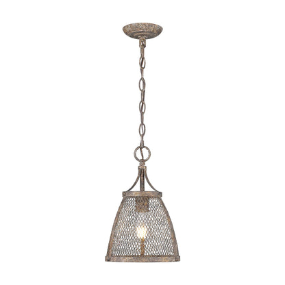 Calgary 1-light Pendant in Pebbled Rust