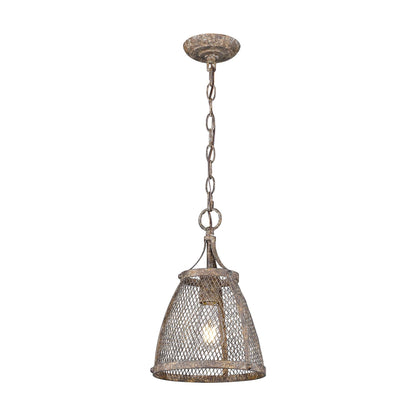 Calgary 1-light Pendant in Pebbled Rust