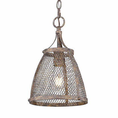 Calgary 1-light Pendant in Pebbled Rust
